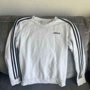 White and black adidas crew neck sweater